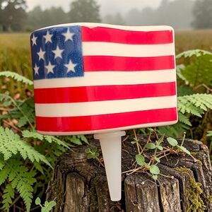 Dennis East International DEI Charmer American Flag Ceramic Tray Decoration